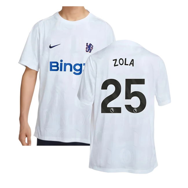Chelsea 2025-20 Home Football Kit Zola Name & Number L M S