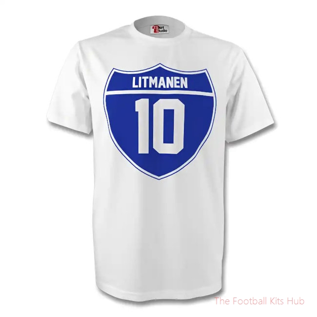 Jari Litmanen Finland Crest Tee (white) - Kids