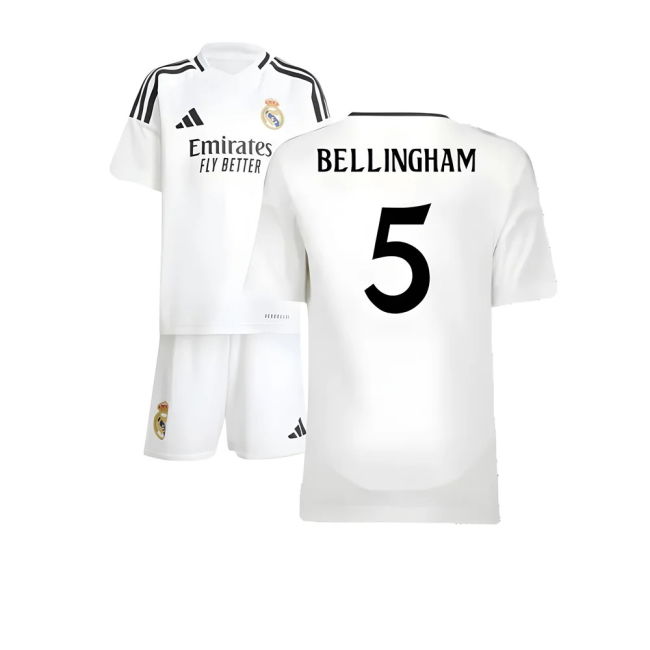 Bellingham 5 Supporter Grade Real Madrid Home Fan Shirt (Adults) (3)