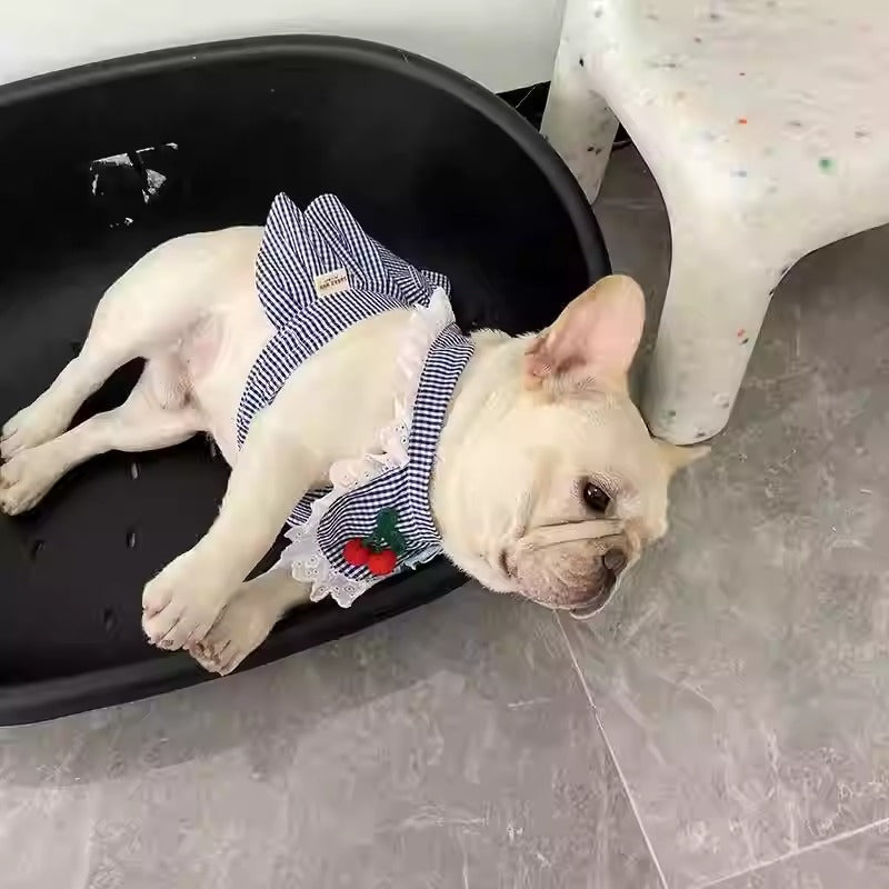 Everyday Tartund Frenchie Summer Plaid Skirt – Breathable Cotton Dog ...