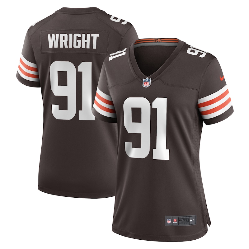 None Alex Wright CLE Browns Legendary Durable Jersey Game Day Wear
