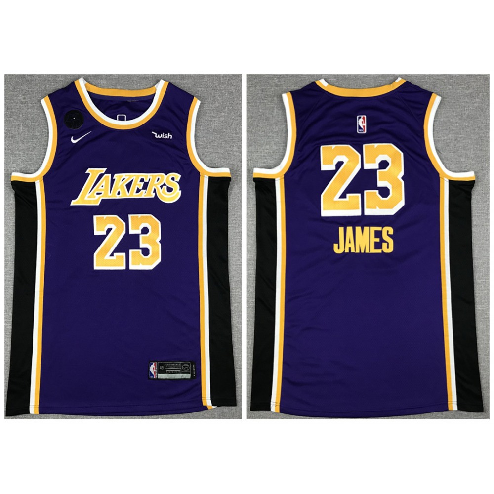 Fan Favorite Genuine Men's Lakers #23 LeBron Purple Basketball Jersey