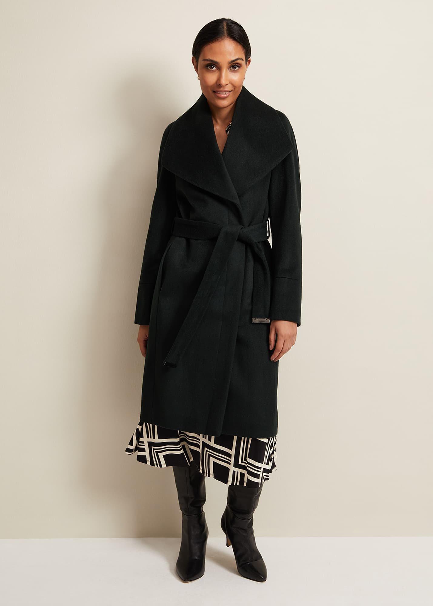 Petite Nicci Belted Wool Coat
