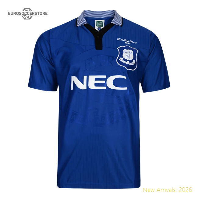 Premium Score Draw Everton 1995 Home Fa Cup Retro Football Shirt