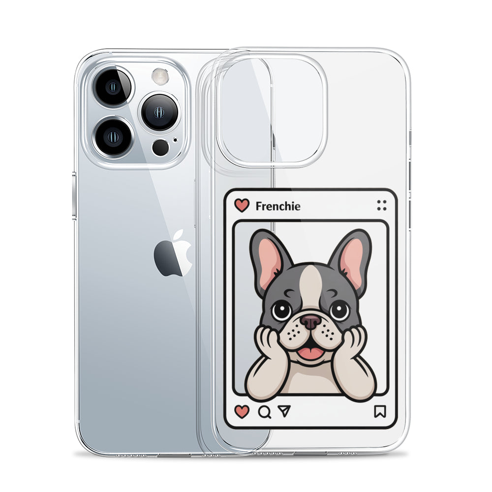 French Bulldog Lady Clear Silicone Phone Case For Iphone, Samsung &