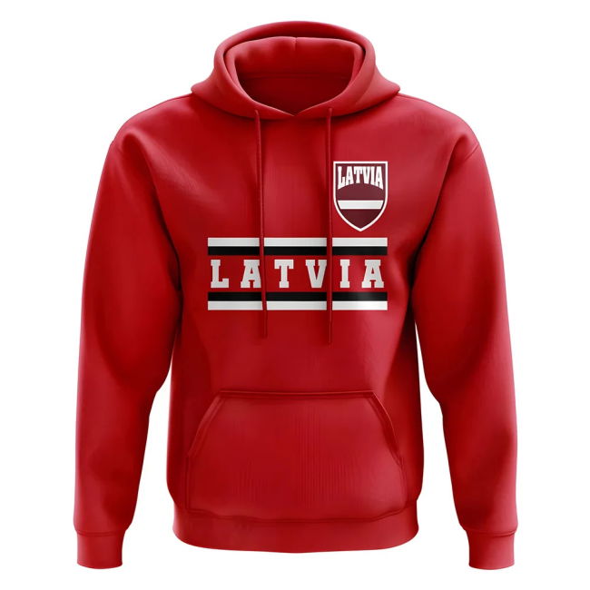 Latvia Core Football Country Hoody (Red) Premium Quality