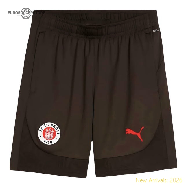 Outstanding 2024-2025 St Pauli Training Football Shorts (dark Choco