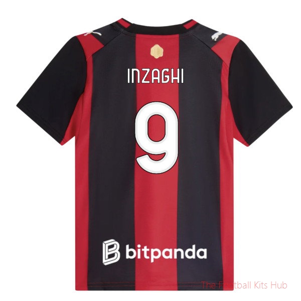 2026-2027 AC Milan Home Shirt Club Jersey Inzaghi #9 Kids'