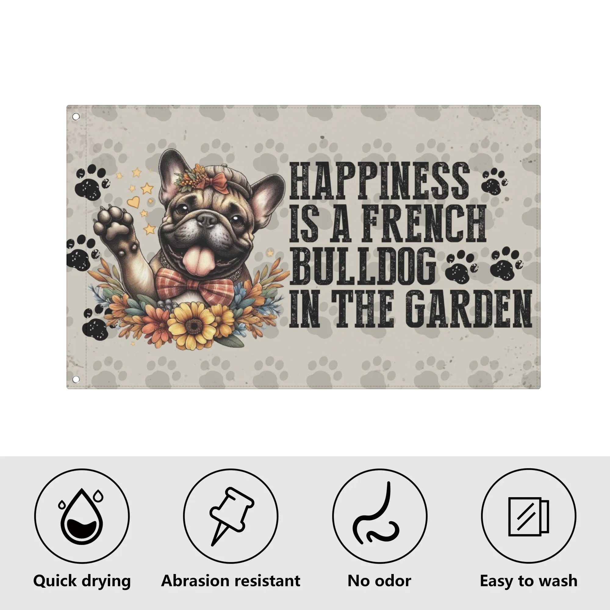 Trendy Louis - Garden Flags For Frenchie Lovers for French Durable