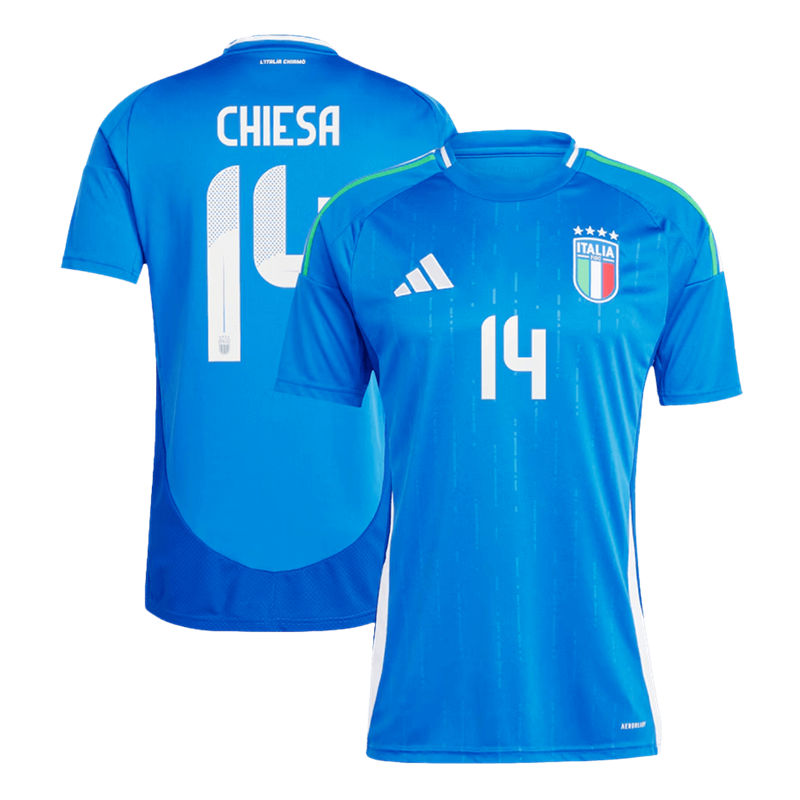 Official Breathable UEFA Euro 2024 Italy Home Shirt CHIESA 14