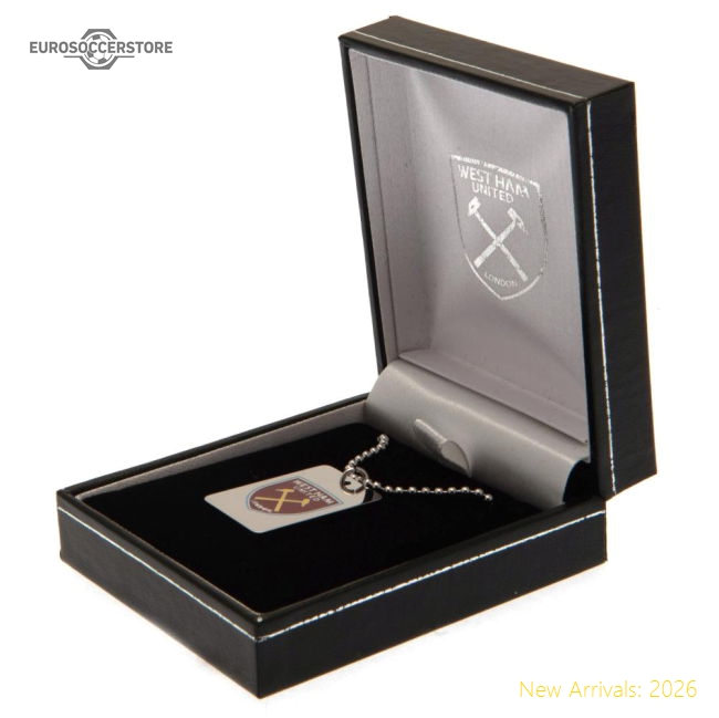 Exceptional West Ham United Fc Enamel Crest Dog Tag  Chain
