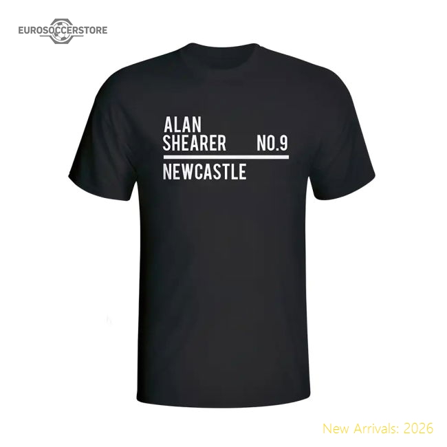Official Alan Shearer Newcastle Squad T-shirt (black) - Kids