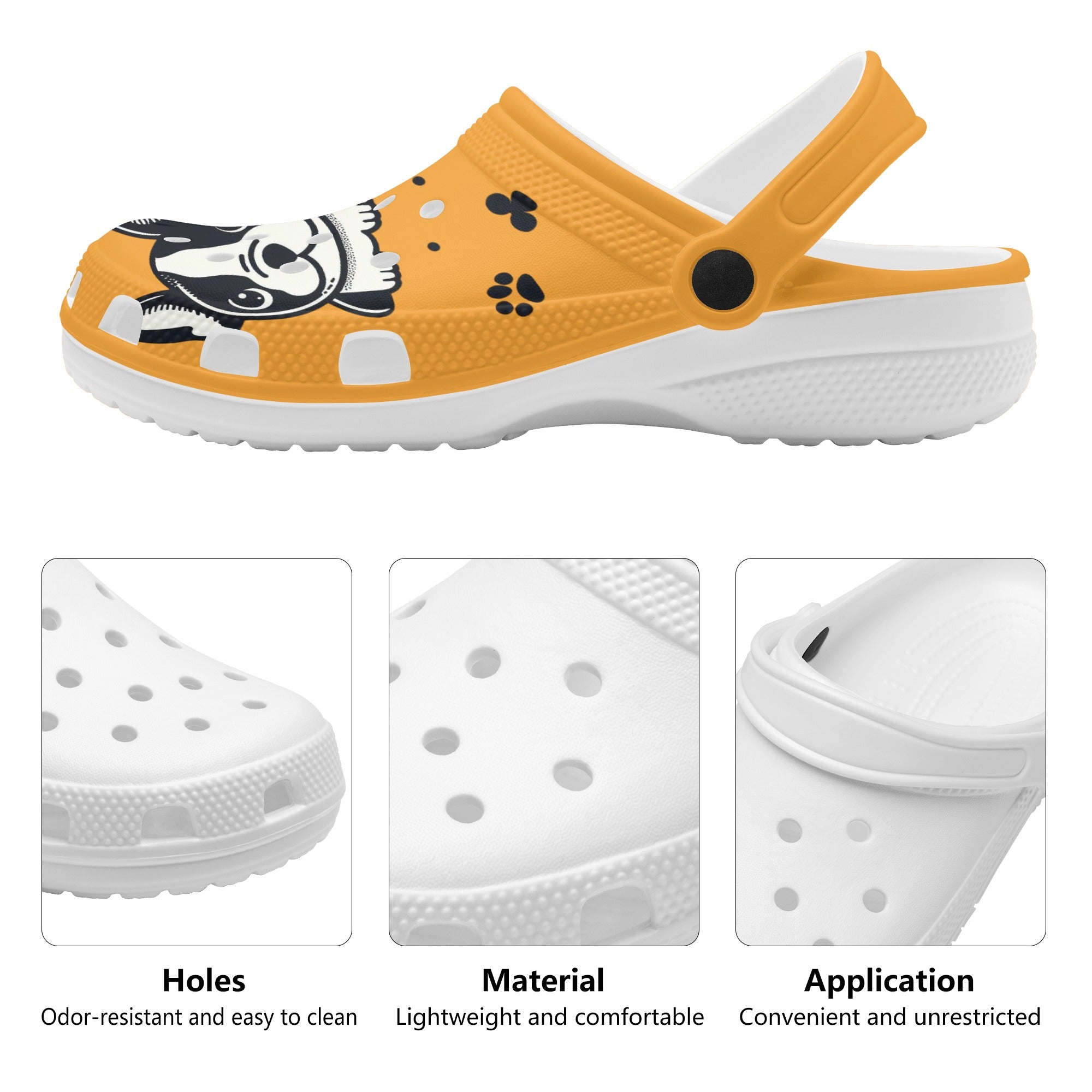 Bulldog Safe Bailey - Frenchie Unisex Clogs Dog Supplies