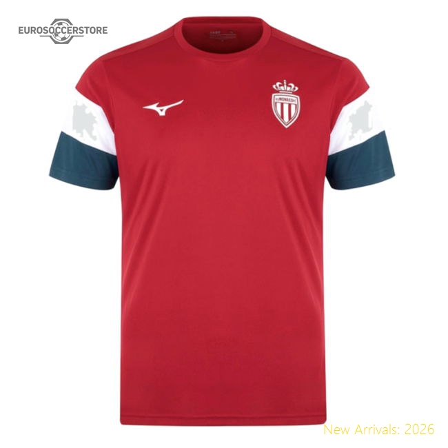 Official 2025-2026 As Monaco Pre Match Shirt (Red) (Your Name)