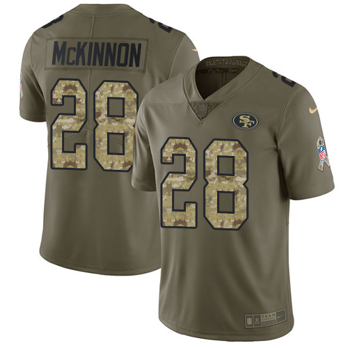 NFL SF 49ers #28 Jerick McKinnon Team Color Limited Jersey - High Q...
