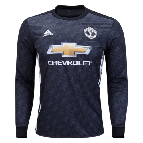 Authentic Man Utd Manchester United Away 201718 LS Soccer Jersey Shirt