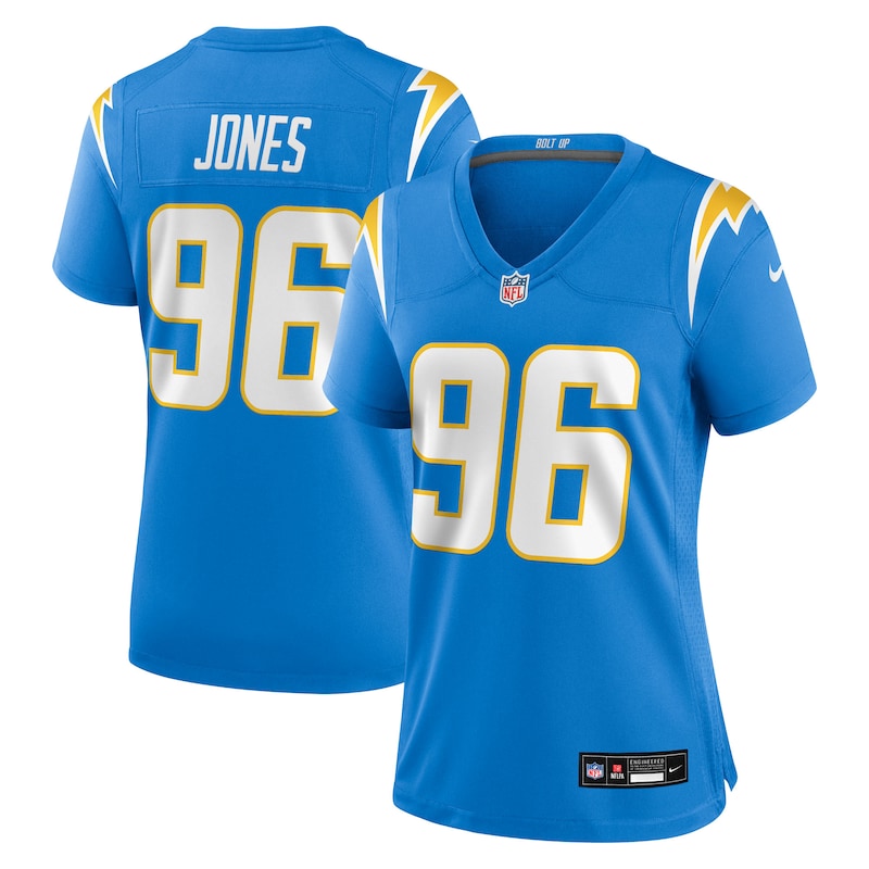 None Naquan Jones LA Chargers Iconic Elite Jersey Football Apparel