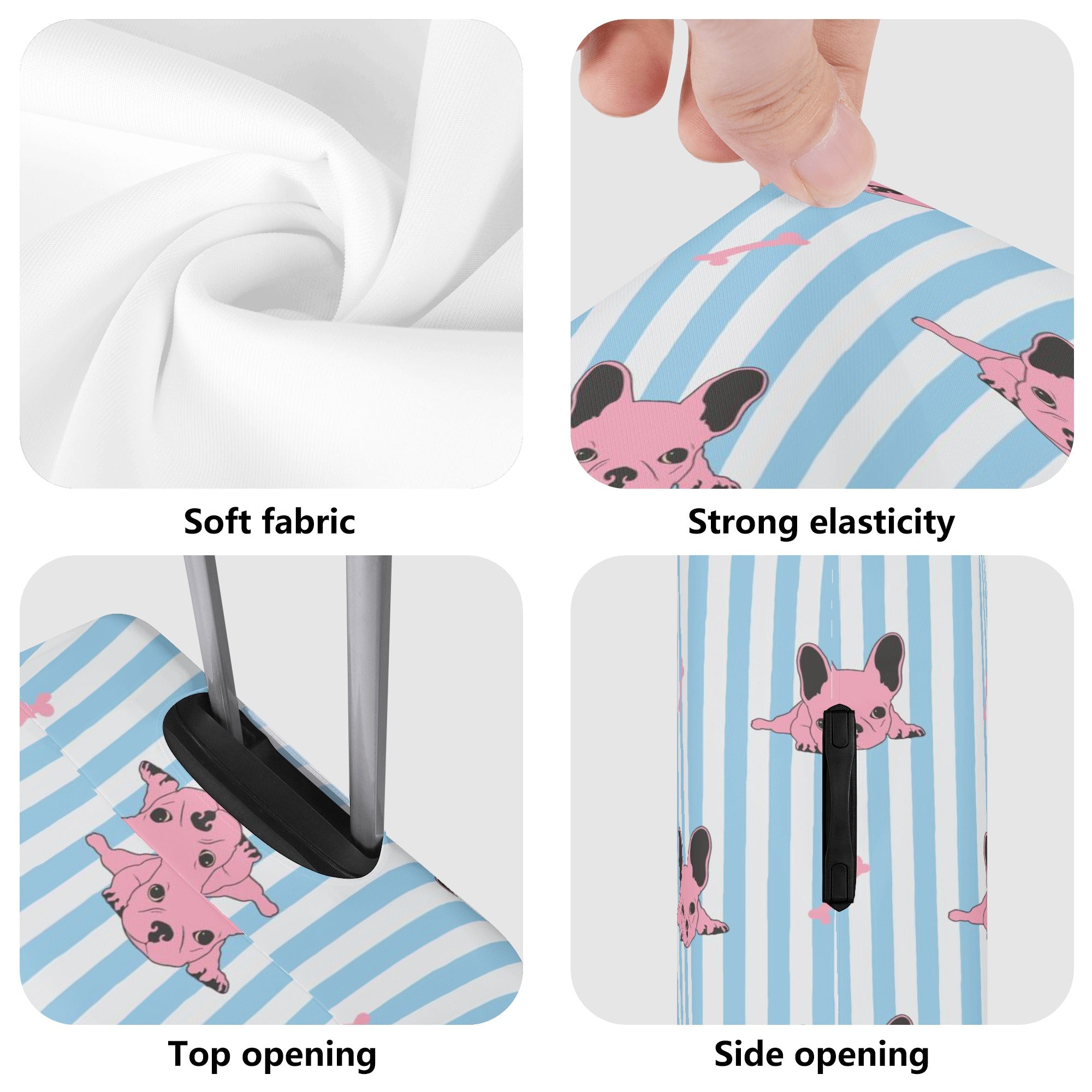 French Bulldog Ava Luggage Cover Cute Frenchie Essential