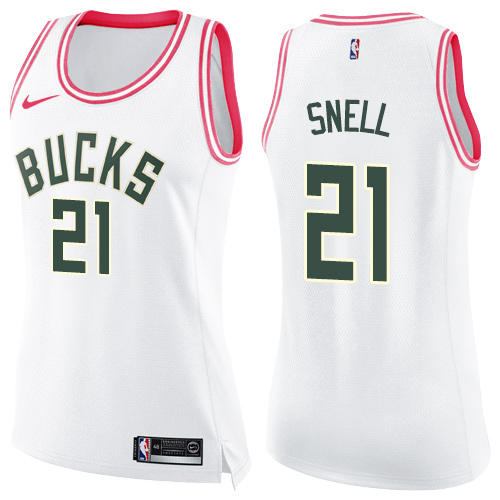 MIL White Nike M. Bucks #21 NBA Jersey NBA Fan Apparel Basketball Jersey