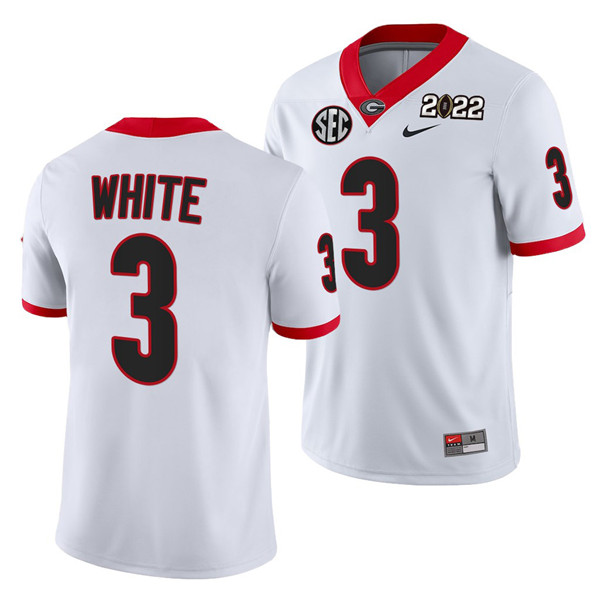 Men's UGA Bulldogs Zamir White #3 replica White 2022 alternate jersey