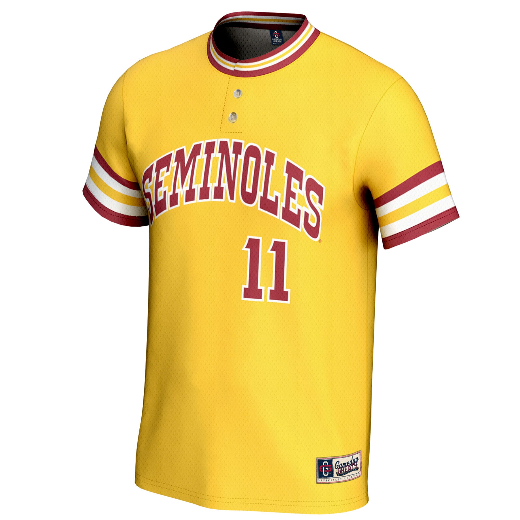 [NJP] Mike Martin Florida State Seminoles GameDay Greats Unisex Lightweight Baseball Jersey - Gold