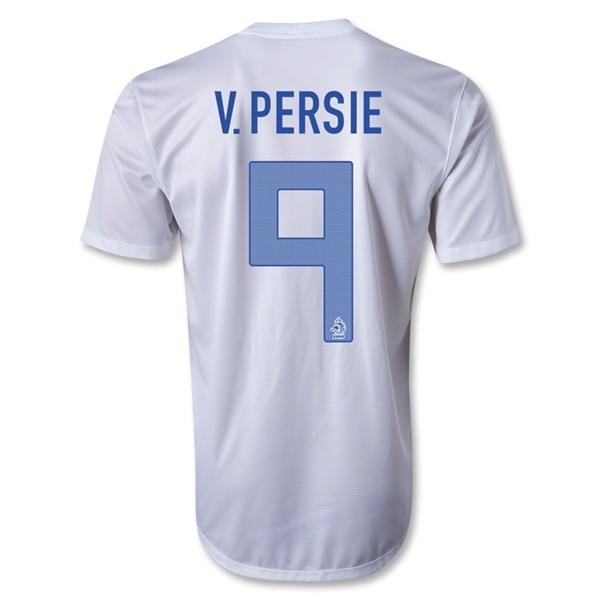 2013 Netherlands 9 VPERSIE Away White Jersey Shirt - Official Replica
