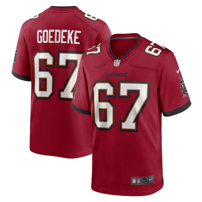 None Luke Goedeke Tampa Bay Buccaneers Powerhouse Team Replica Jersey