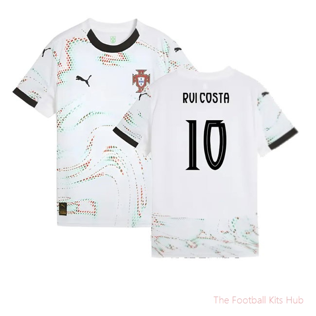 [LK] 2025/26 Portugal Away Shirt (Kids) (Rui Costa 10)