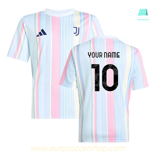 2025-2026 Juventus Pre-Match Shirt (White) - Kids (Your Name)