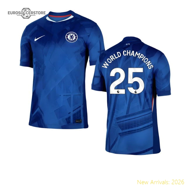 Chelsea 2025-2026 Home Shirt (World Champions 25) For Premier League