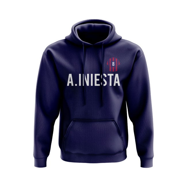 Andres Iniesta Barcelona Number Hoody (N - Stadium - Elite- Supporter