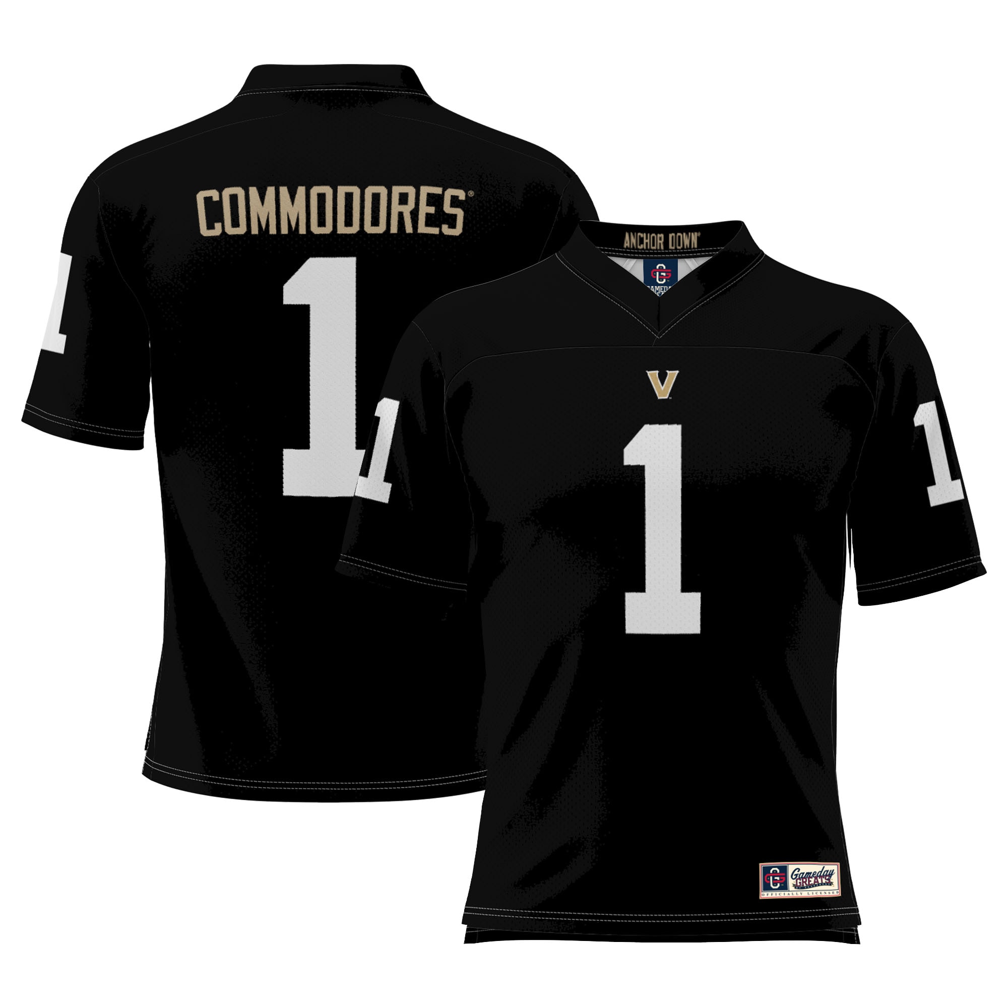 [NJP] Women's Vanderbilt Commodores GameDay Greats Football Jersey - Black