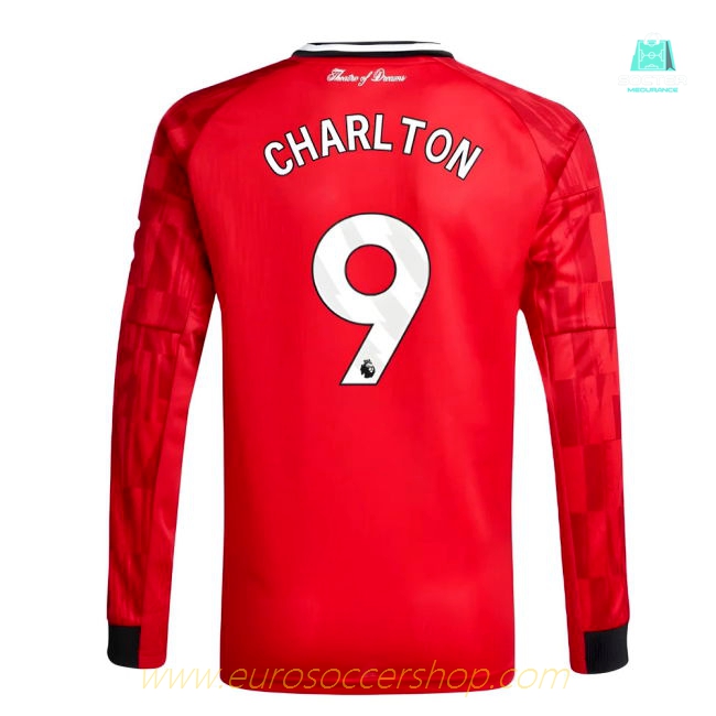 2025-2026 Man Utd Long Sleeve Home Shirt (Kids) (Charlton 9)