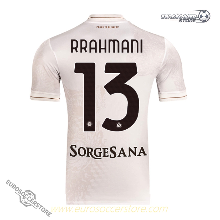 Napoli 25-26 Season Away Jersey with RRAHMANI 13 Printing
