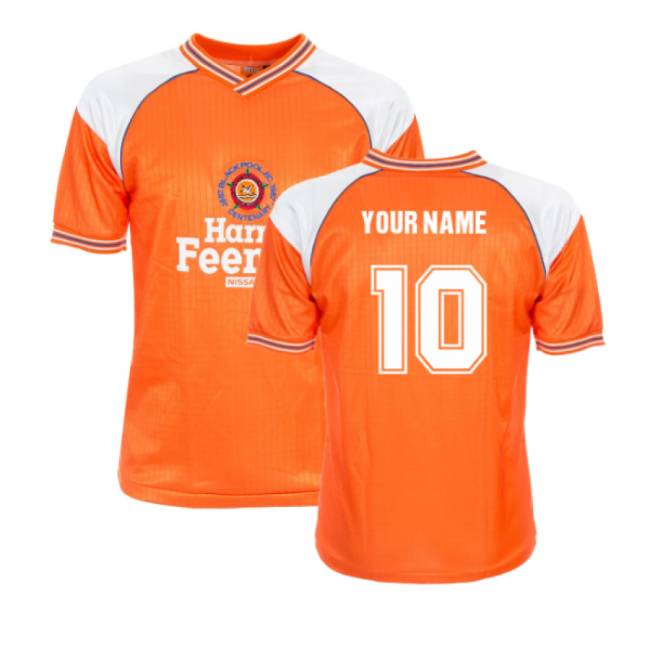 Top-grade 1987-1988 Blackpool Harry Feeney Centenary Shirt (your Name)