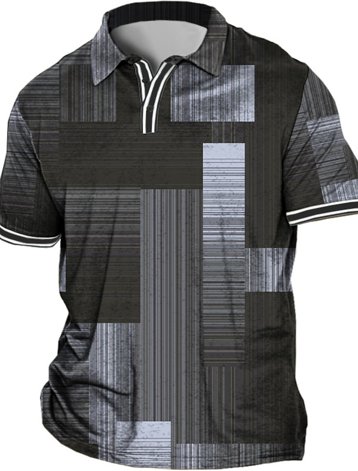 Men's Plus Size Polo Shirt Big and Tall Graphic Prints Turndown Print