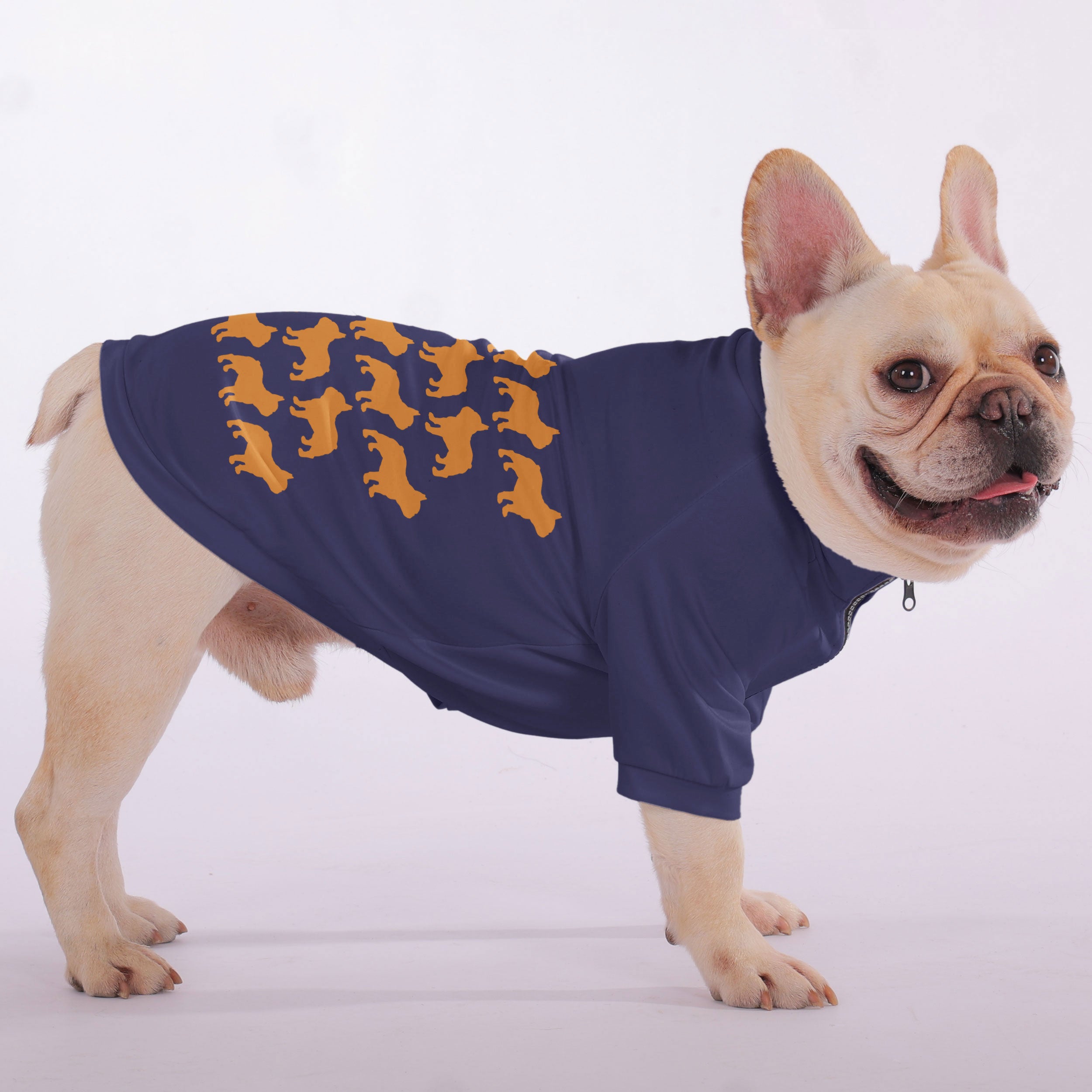 Pablo - Comfy Snuggly Zip-up Sweatshirt For French Bulldogs Casual Wear