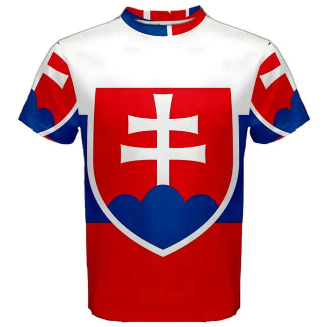 High Slovakia Flag Sublimated Sports Jersey World World