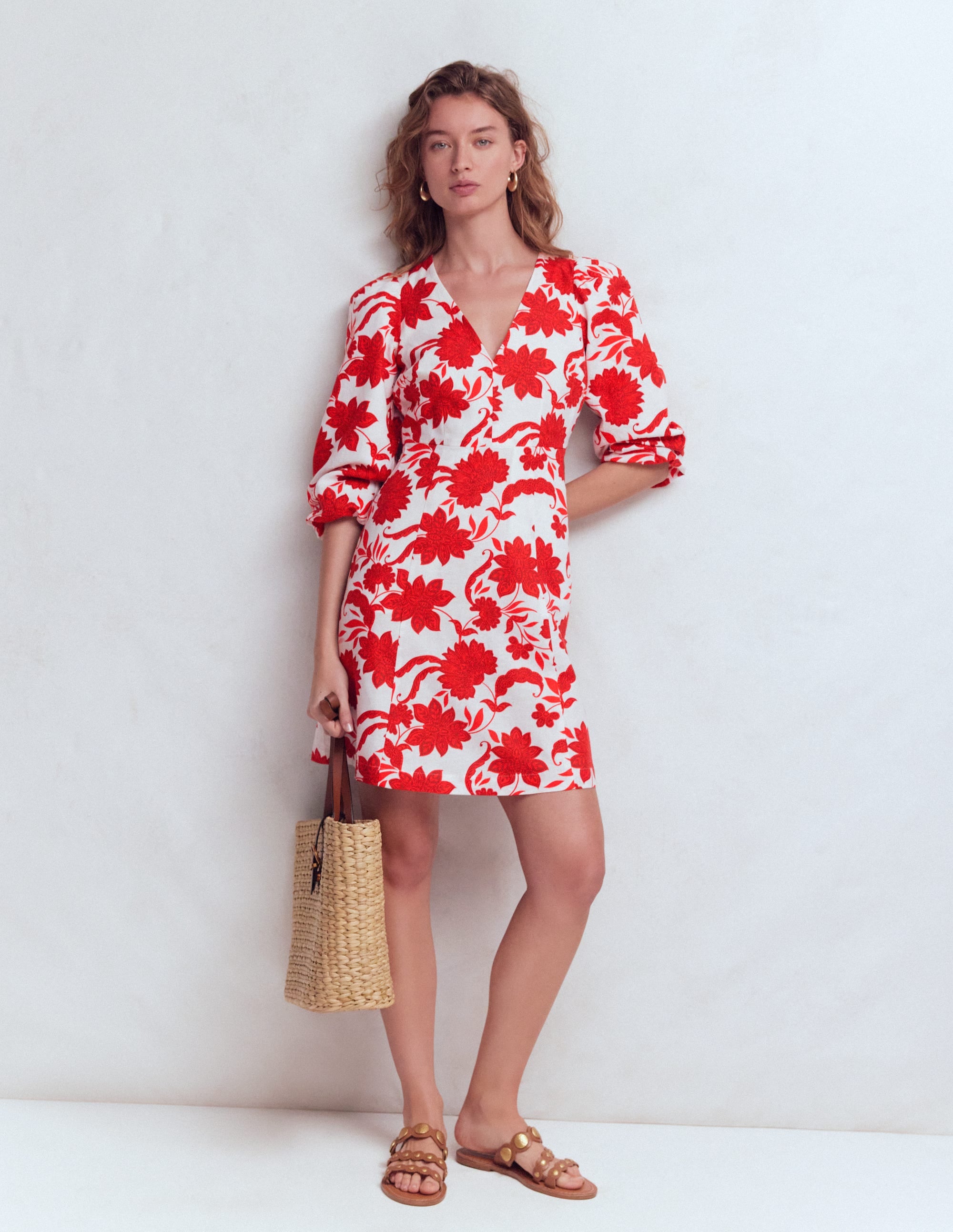 Marla Linen Blend Short Dress