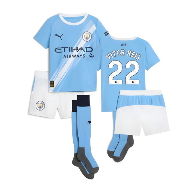 2025-2026 Man City Home Mini Kit (Vitor Reis 22)