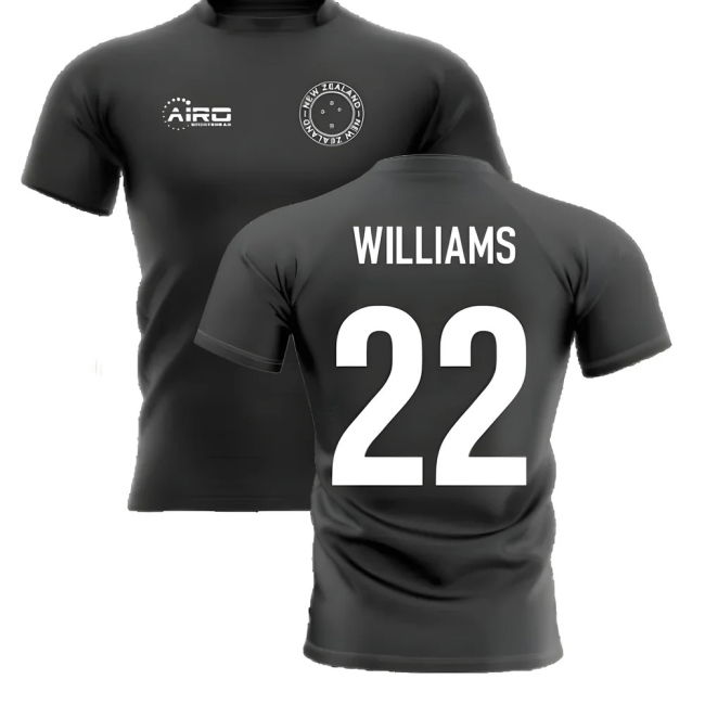Athletic 2025-2026 New Zealand Home Concept Rugby Shirt (Williams 22)