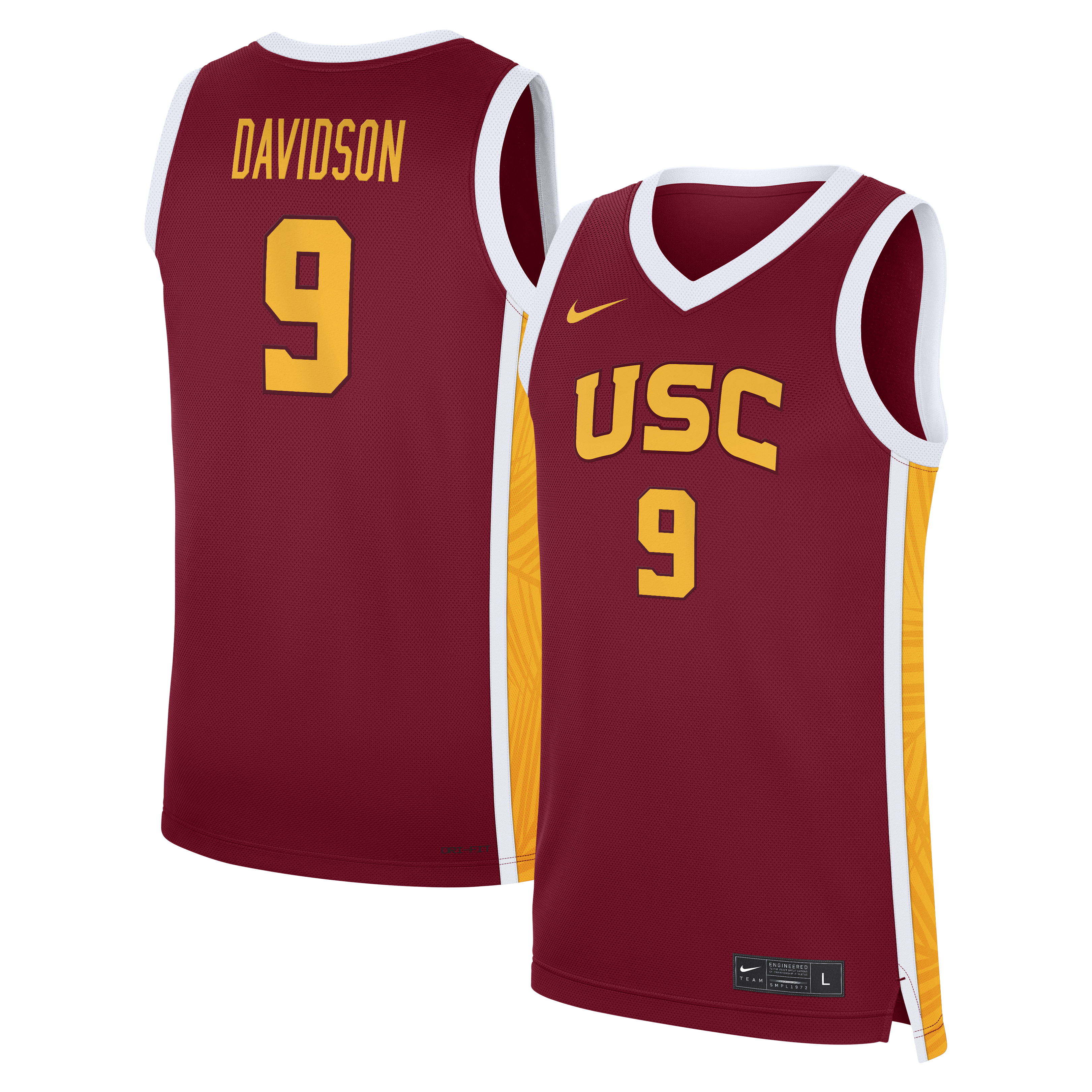 [NJP] Jazzy Davidson USC Trojans Road Replica Basketball Jersey - Cardinal