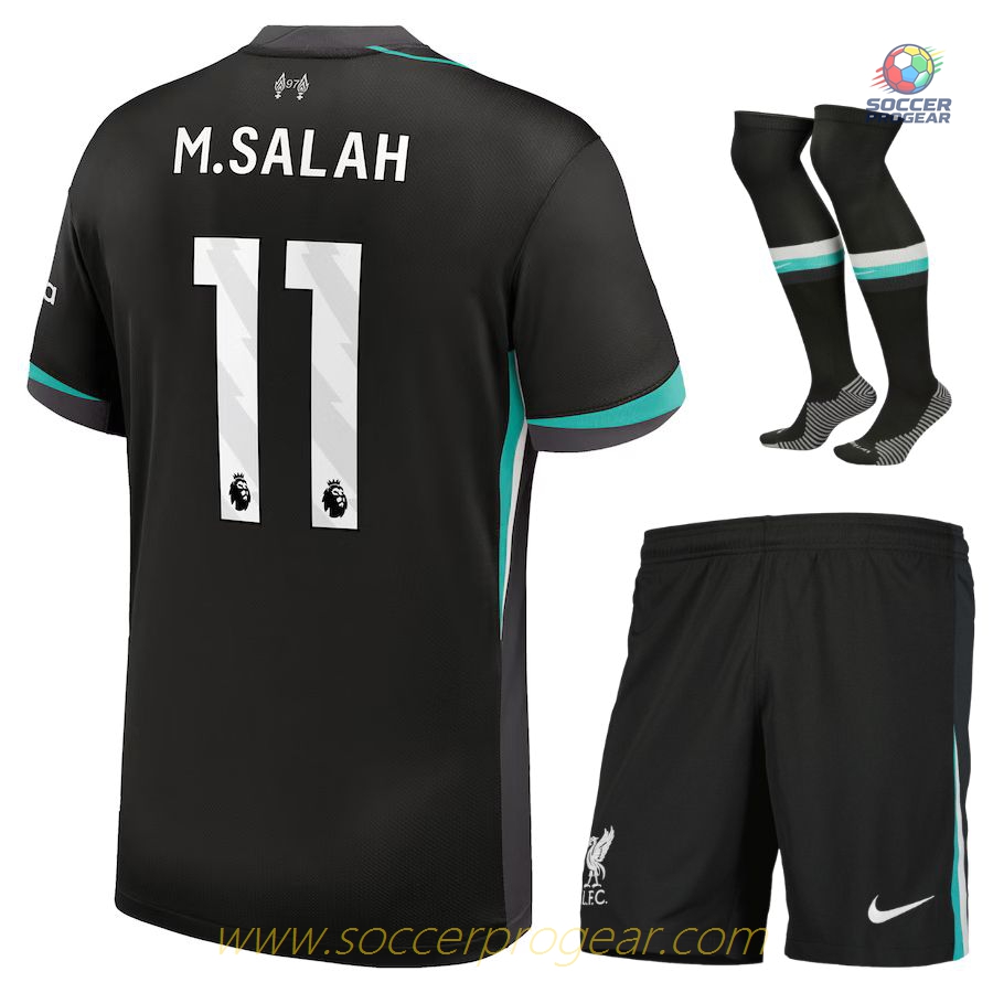 Liverpool Away Child Kit Shirt 2024-25 Edition Salah