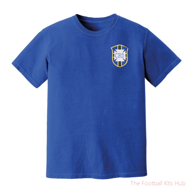Brazil National Team Embroidered Tee (Royal Blue)