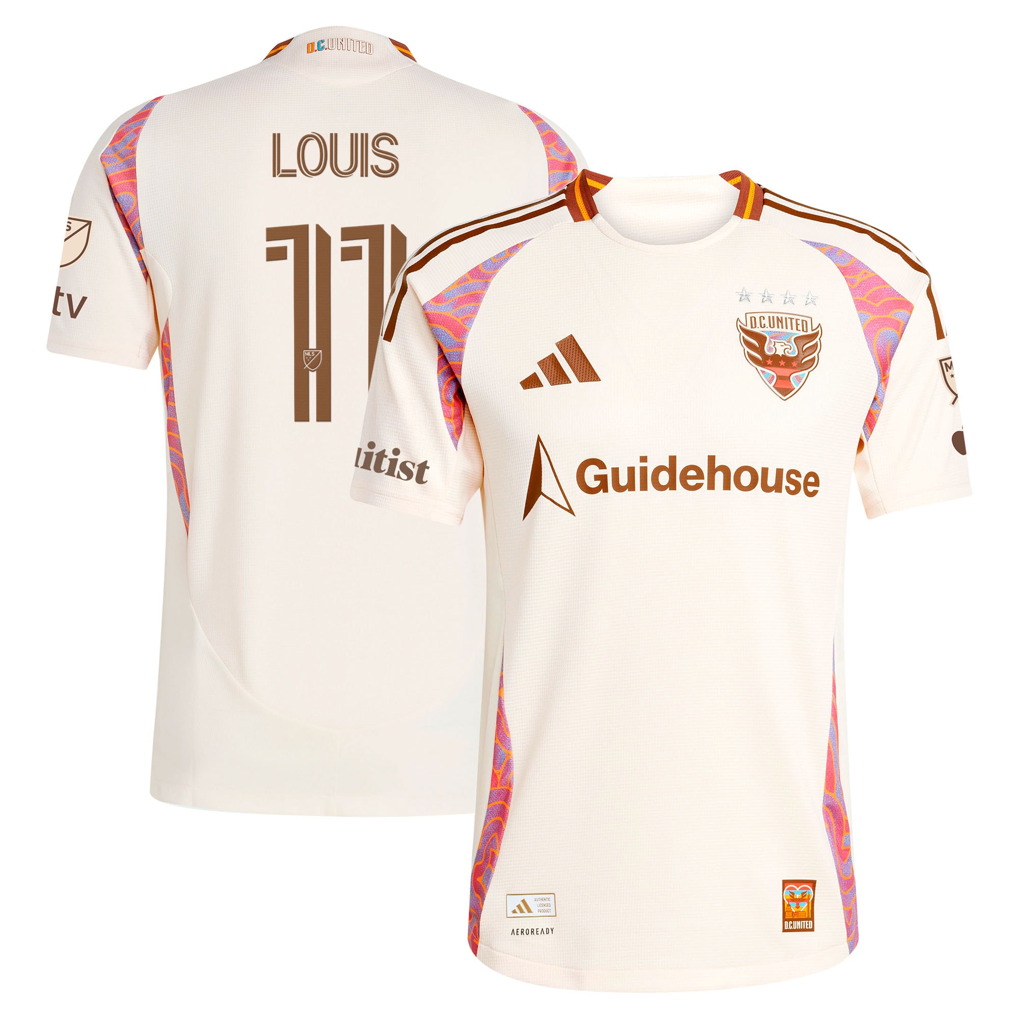 [SJH] Louis Munteanu D.C. United 2025 The Soul Kit On-Field Authentic Jersey - Natural