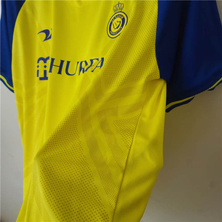2223 Riyadh Victory Home Yellow Ronaldo Soccer Jersey Football Shirt
