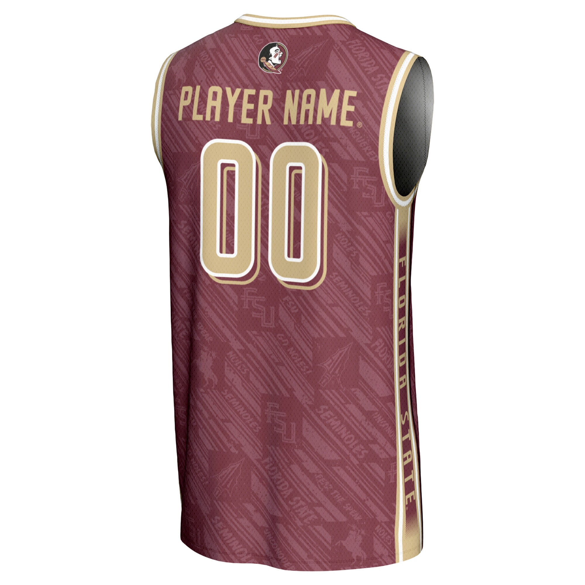 [NJP] Florida State Seminoles GameDay Greats Youth NIL Pick-A-Player Women's Basketball Lightweight Highlight Print Jersey - Garnet