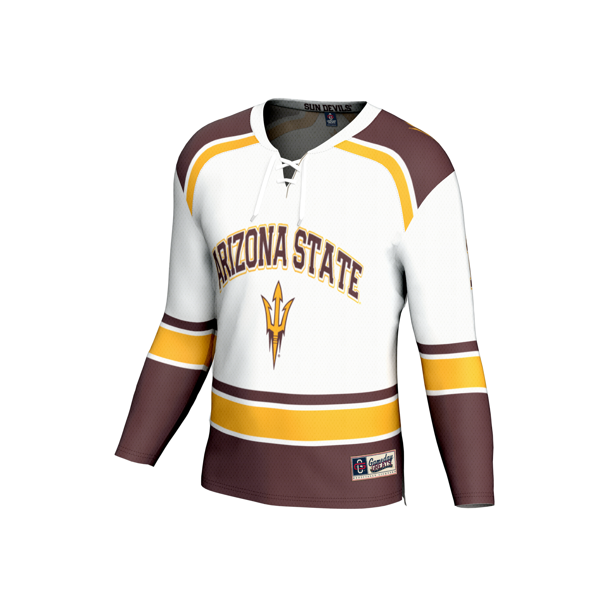 [DDG] Arizona State Sun Devils GameDay Greats Unisex Lightweight Hockey Fashion Jersey - White
