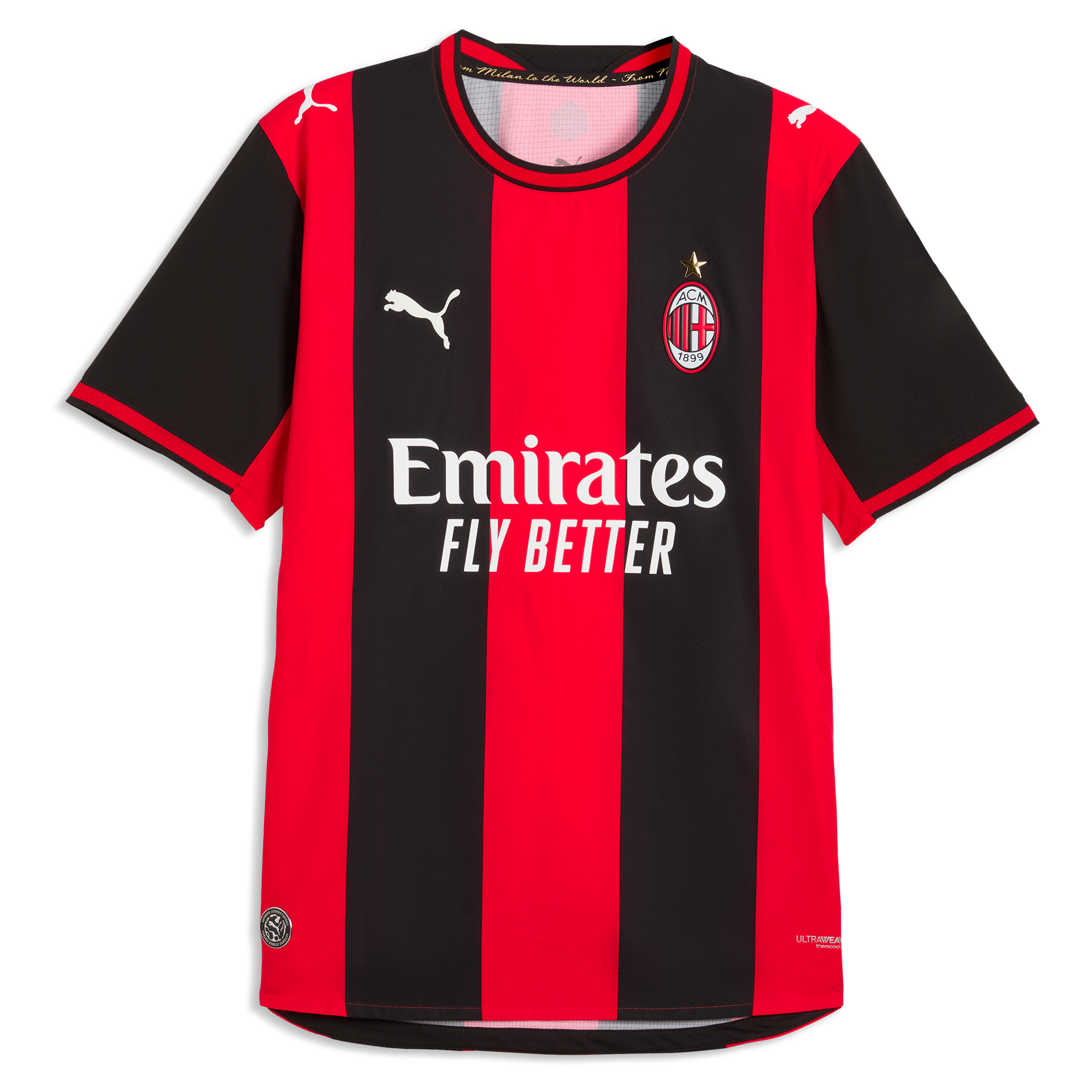 [JED] Christian Pulisic AC Milan 2026/27 Home On-Field Authentic Jersey - Black/Red