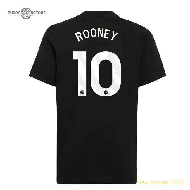 2025-2026 Man Utd Eu Training Tee (black) (rooney 10) - Cost-effective